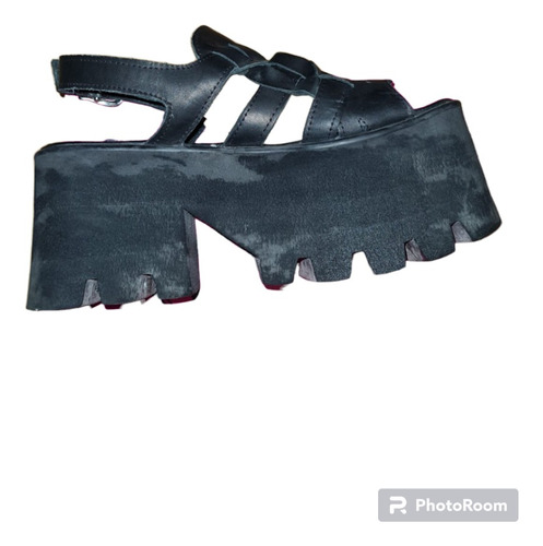 Zapatos Sandalias Negraa Con Plataforma Talle 40