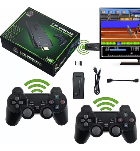 Nueva Versión Game Stick Mas De 40.000 Juegos Modelo 2025 Negro
