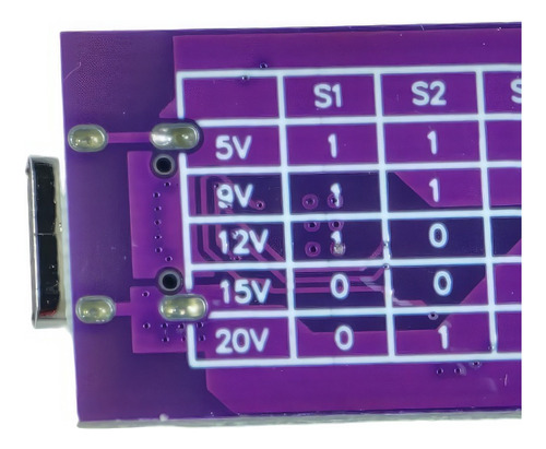 Selector De Voltaje Usb-c De 5v-20v Eliminador Cel