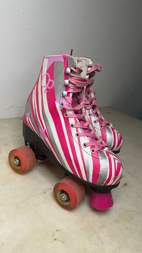Patines Op Rosados Con Luces Talle 34