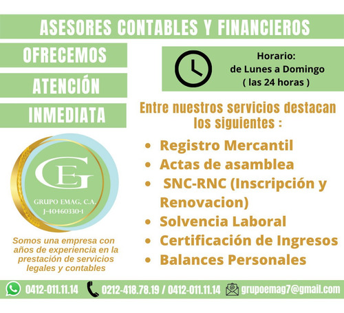 Imagen 1 de 4 de Rnc Snc Registros Mercantil Certificación Ingresos Balances