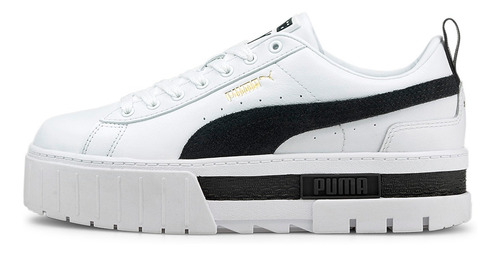 Imagen 2 de 6 de Zapatillas Puma Mayze Leather S Adp En Blanco/negro