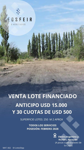 Venta Lotes Financiados Neuquén Capital