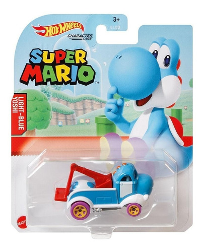 Auto Super Mario - Light Blue Yoshi -  Hotwheels