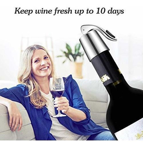 Tapón Erhiry Para Botella De Vino De Acero Inoxidable