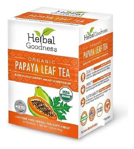 Herbal Goodness Té De Hojas De Papaya 24paquetes 