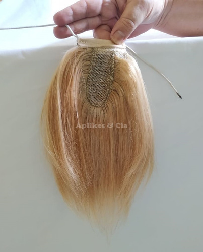 Mini Rabo De Cavalo Curto Loiro Claro Cabelo Humano Tic-tac