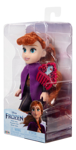 Muñeca 6 Travel Anna Petite Con Peine Disney Frozen
