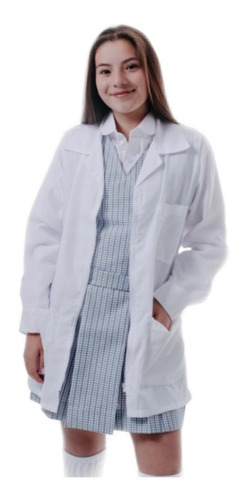 Imagen 3 de 3 de Bata Blanca Laboratorio Adulto Profesor (s, M, L)