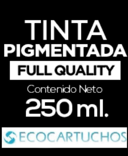 Imagen 2 de 4 de Tinta Pigmentada Black 250cc Para Canon Pixma G Hp Officejet