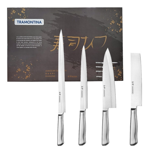 Set De Cuchillos Para Sushi Tramontina Línea Diamond Pro 