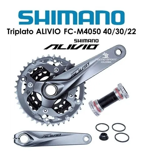 Grupo Shimano Alivio M4050 Triplato Tensor Descarrilador Mtb