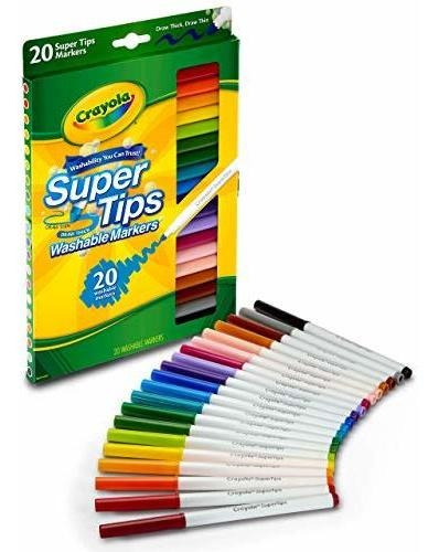Crayola 20 Ct Super Tips Lavable Marcadores