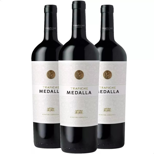 Vino Medalla Trapiche Malbec Tinto Pack X3 - 01almacen