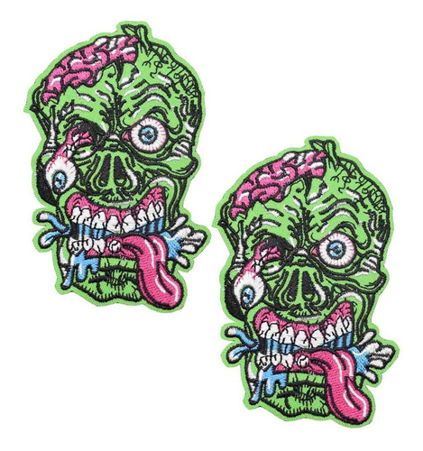 Parches Bordados Para Chamarras, Mxizm-002, 2 Parches, Zombi