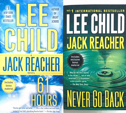 NEVER GO BACK + 61 HOURS, de Lee, Child. Editorial Dell, tapa blanda en inglés, 2013