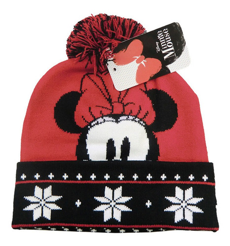 Gorro De Lana Con Pompón Infantil Minnie Oficial