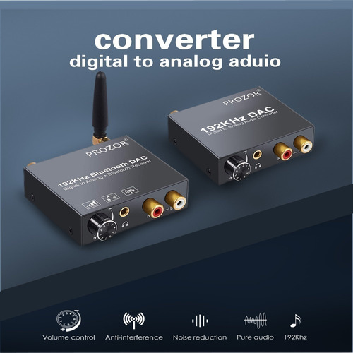 Conversor Optico Coaxial A Rca O 3,5 Amplificado Y Bluetooth
