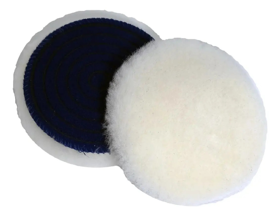 Boina de Polimento Lã 5" 125mm Corte Agressivo Velcro KaQi