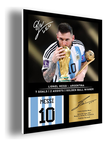 Cuadro Decorativo Messi Copa Del Mundo