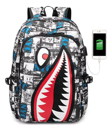 Mochila Tiburón, Mochila De Modamochilas Para Estudiantes