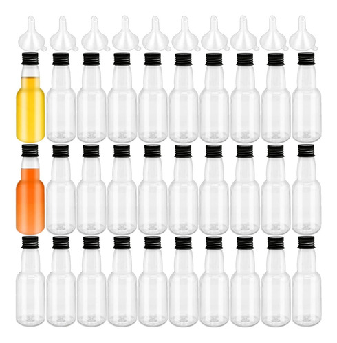 Paquete De 30 Mini Botellas De Licor Con Embudos Para Fiesta