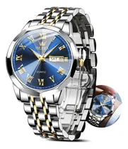 Comprar Olevs Reloj Para Hombre Con Esfera Azul, Reloj Para Hombre Y