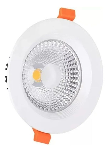 Foco Panel Plafón Led Embutido 7w Redondo Luz Fría