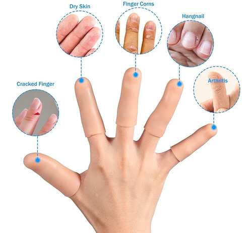 Protectores De Dedos De Silicona, 16 Piezas