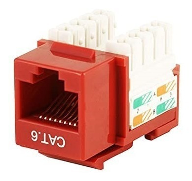 Jack Coupler Data Rj45 Cat 6 Linkbasic Rojo 5unids