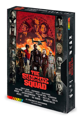 Libreta Premium A5 Suicide Squad Retro Vhs