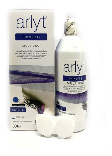 Imagen 1 de 5 de Arlyt Express 360 Ml Solucion Para Lentes Contacto + Estuche