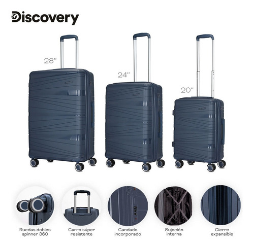 Valija Equipaje De Mano Carry On Cabina Rígida De Viaje 20 P