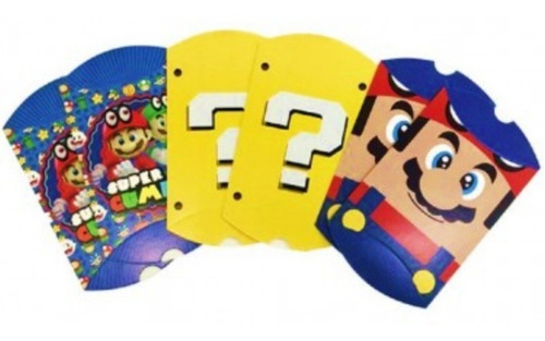 6 Cajas Sorpresas Super Mario Bros Para Cotillón Cumpleaños 