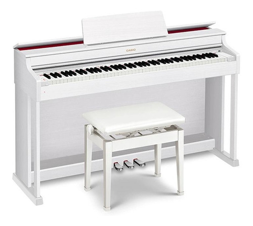 Piano Digital Celviano Casio Ap-470 Branco + Estante + Banco 110V