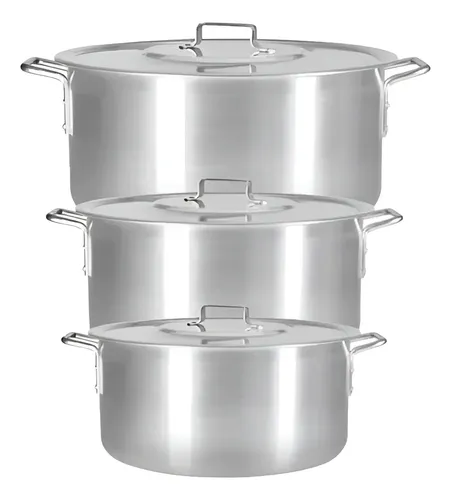 Caçarolas Feijoada Dião  3 Peças Prateado Prateado