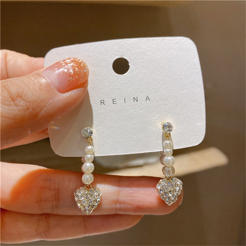 Pendientes En Forma De Corazón Con Circonitas Brillantes H,