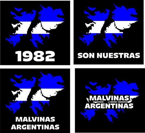 Calcos Malvinas - Argentina Autos-motos-heladeras Vinilo