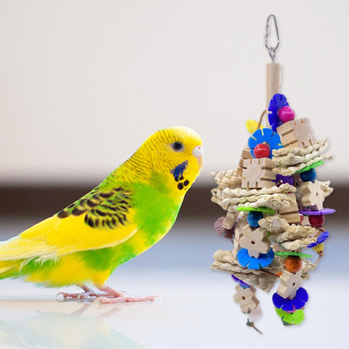 Juguete De Masticación De Loro De Pájaro, Medio De