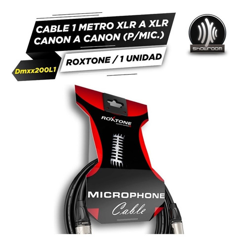 Imagen 2 de 6 de Cable Microfono Xlr (canon) Standard 1m Roxtone Dmxx200l1