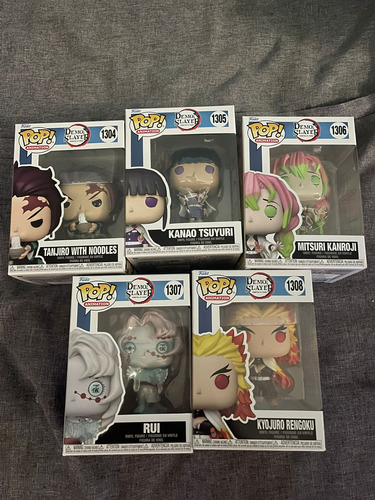 Funko Set Wave 2 Demon Slayer 5 Funkos Tanjiro Rui Rengoku