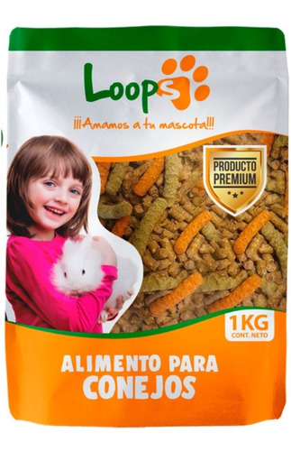 Alimento Conejo Pellet Loops 1kg.