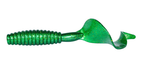 Imagen 2 de 4 de Señuelos Goma Caster Antienganche Chubby Grub Verde 3u
