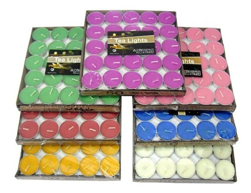 Pack 25 Velas Tealights Azul Redondos