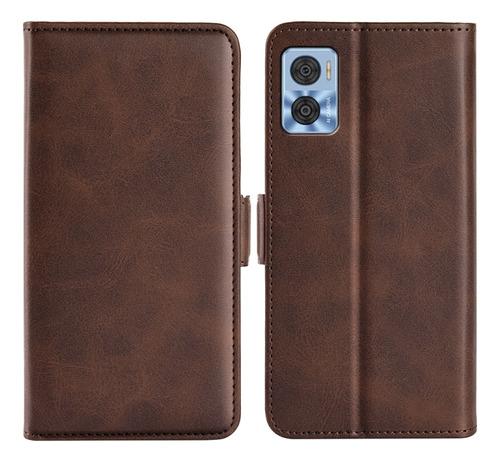 Funda De Piel Con Hebilla De Doble Cara Para Motorola Moto E