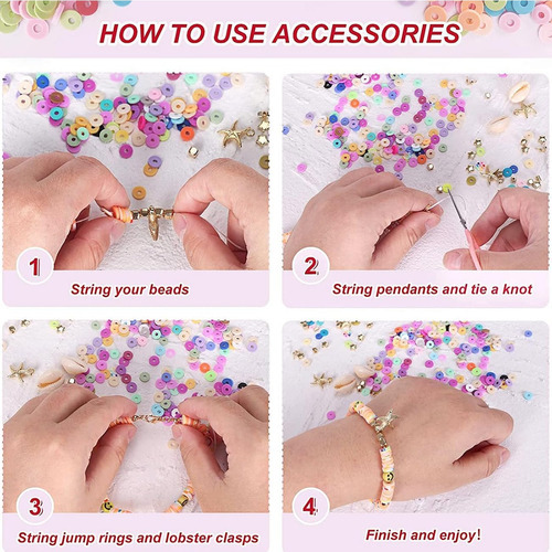 Kits Para Hacer Pulseras De Collar De Bricolaje 6000 Pcs
