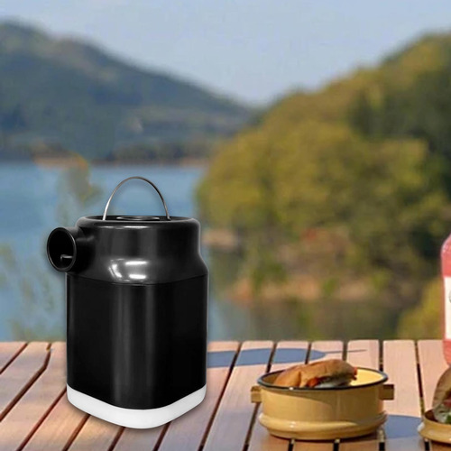 Bomba De Aire Eléctrica Compacta Para Equipos Negro