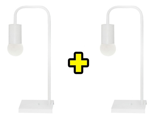 Imagen 2 de 10 de Combo Veladores Mesa Industrial Apto Lampara Led Moderno X2