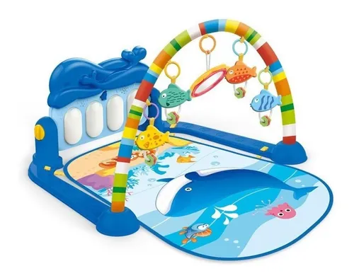 Tapete Interativo Musical Infantil Fundo Do Mar Com Baleia