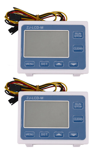 2 X Medidor De Flujo De Control, Pantalla Lcd Zj-lcd-m Para